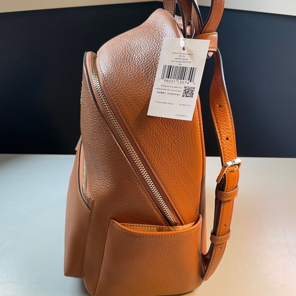 Kate Spade Lelia Medium Dome Leather Backpack - Brown main image 8